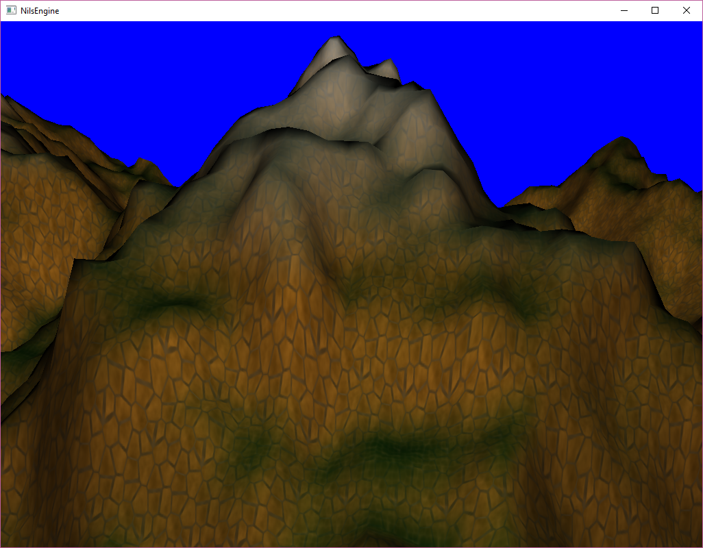 Landscape generated using Perlin noise.